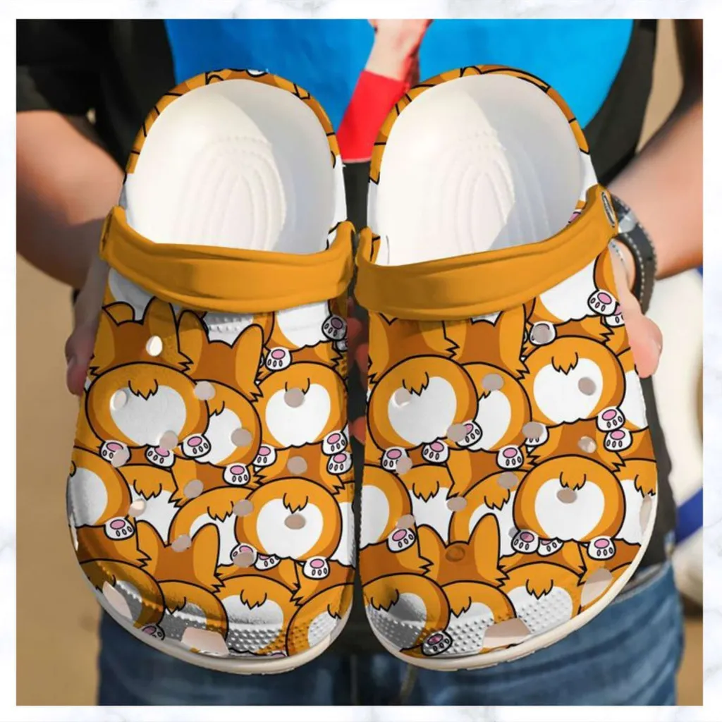 For Corgi Butts Lover Rubber Crocs Clog