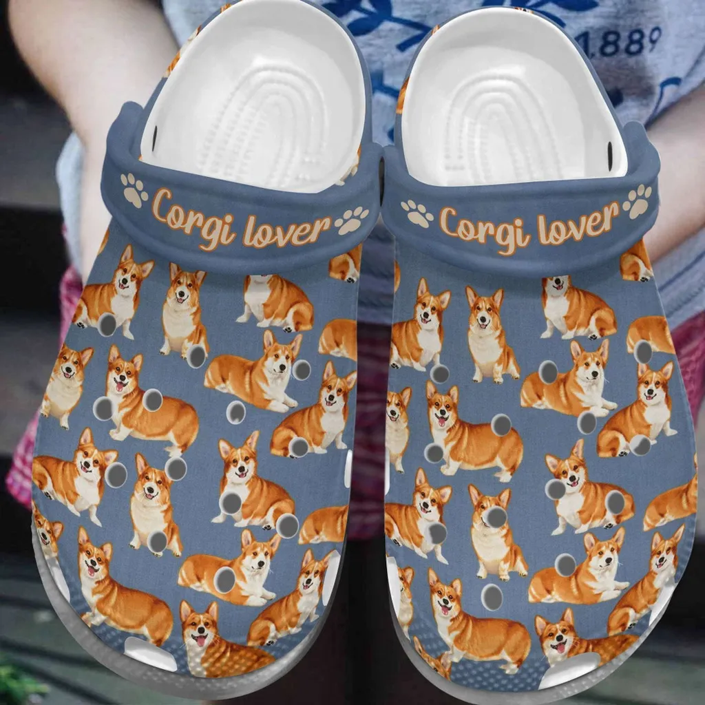 For Corgi Lover Rubber Crocs Clog