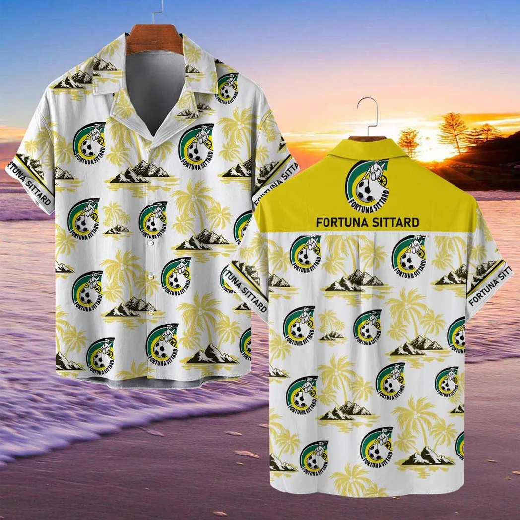 Fortuna Sittard Hawaiian Shirt Style Classic Oversized Hawaiian, Unisex Hawaiian Shirt Trending Summer