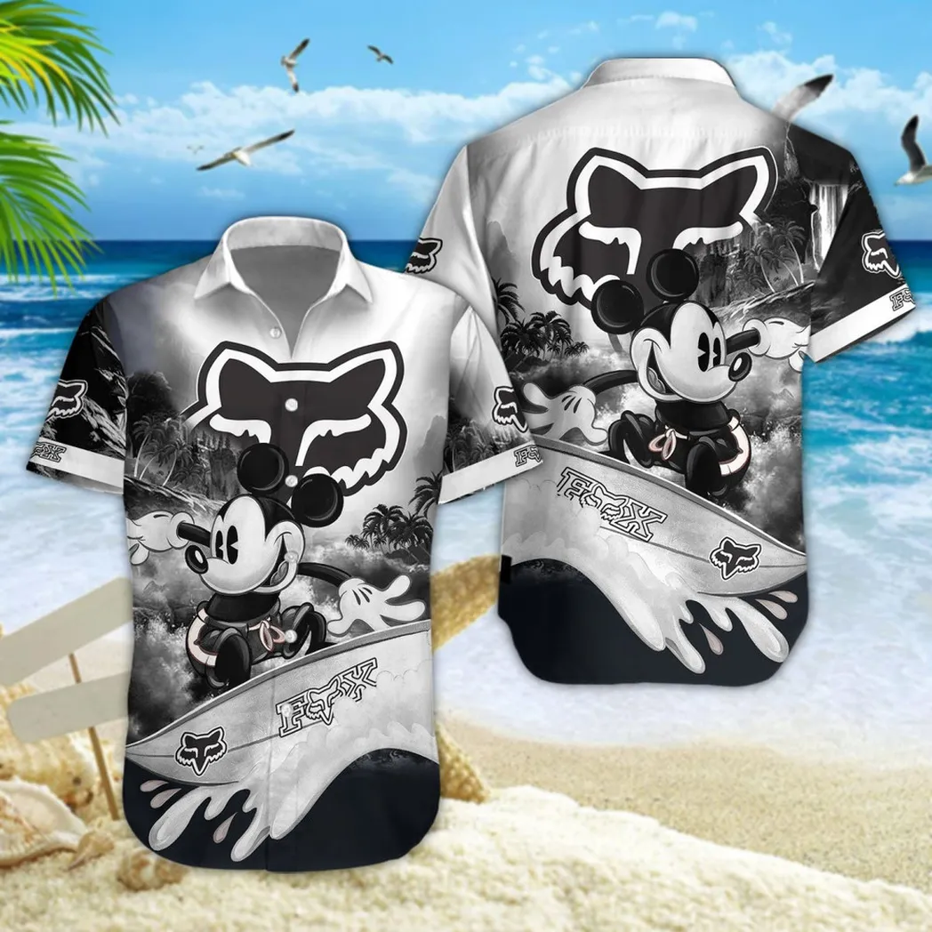 Fox Racing Hawaiian Shirt Style Classic Oversized Hawaiian