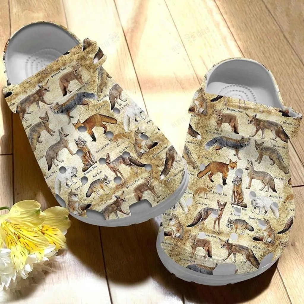 Foxes Collection Crocs, Personalized Crocs Classic Clogs