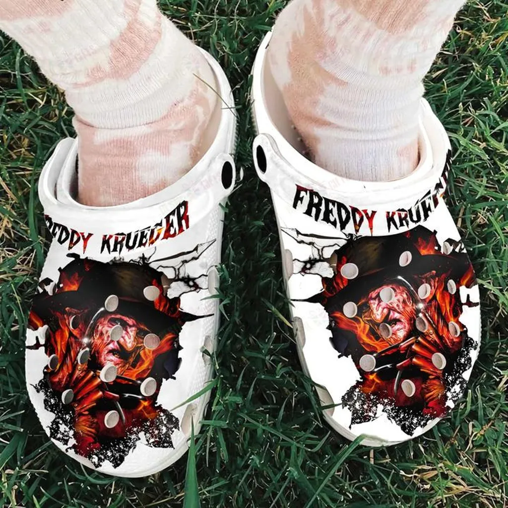 Freddy Krueger Halloween Crocs, Personalized Crocs Classic Clogs