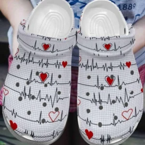 Free Heartbeat Nurse Doctor Crocs Crocband Clog