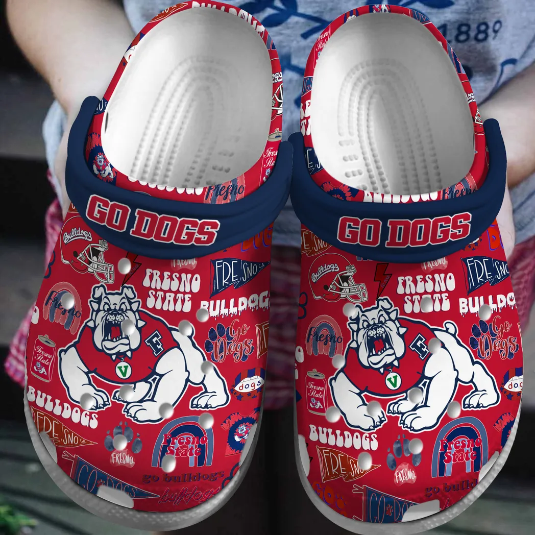 Fresno State Bulldogs NCAA Sport Crocs Clogs