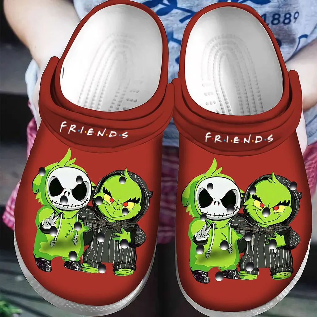 Friends Grinch And Jack Skellington Crocs Classic Clogs