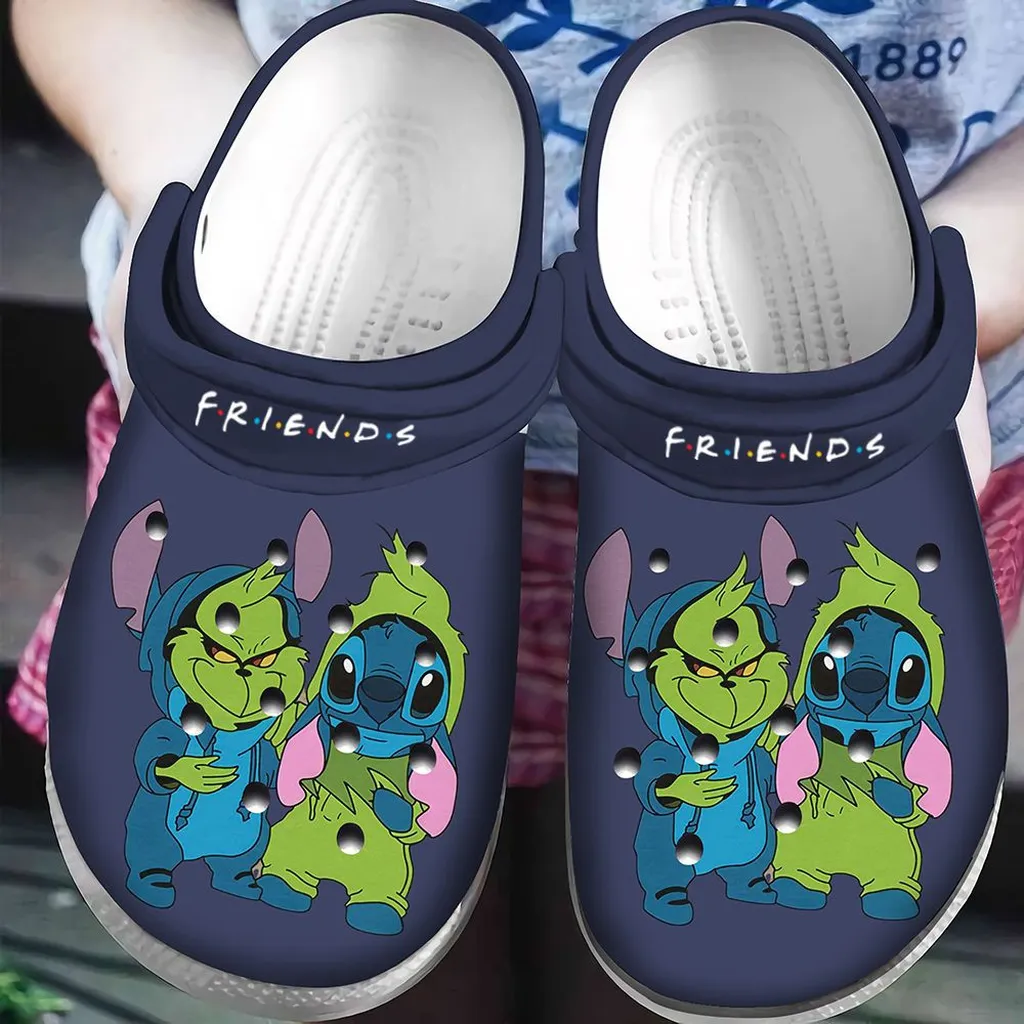 Friends Grinch And Stitch Crocs Classic Clogs