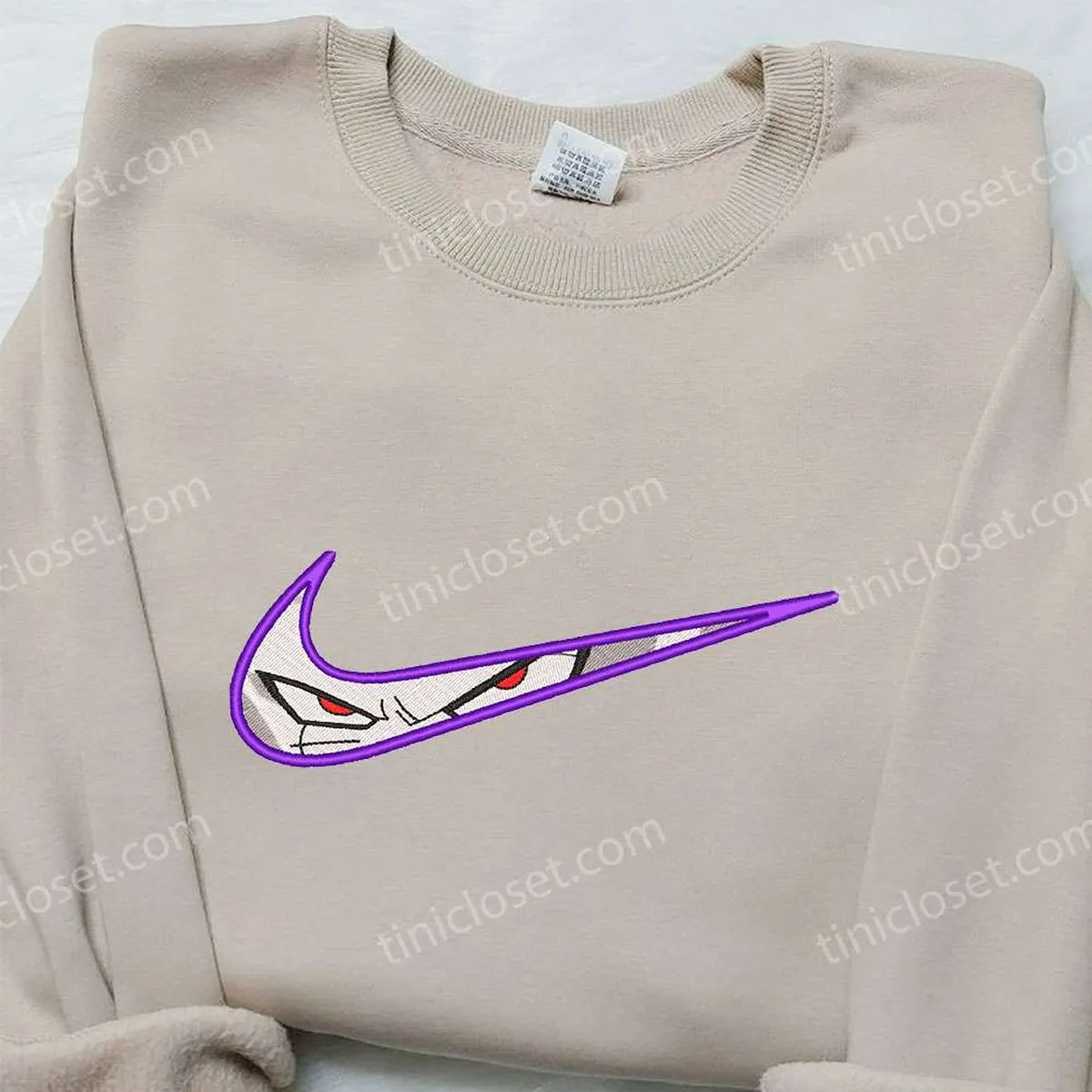 Frieza x Nike Embroidered Shirt, Dragon Ball Embroidered Shirt, Custom Nike Embroidered Shirt