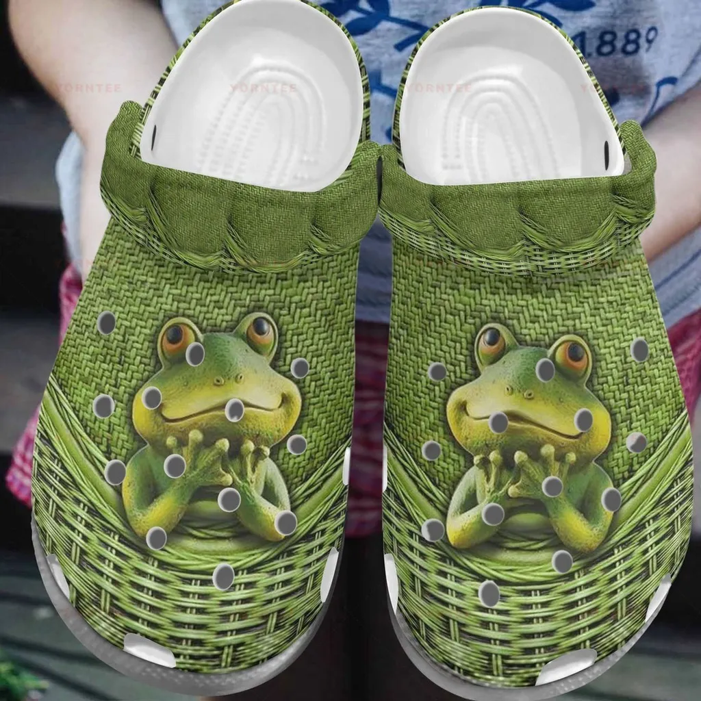 Frog In The Basket 5 Gift For Lover Rubber Crocs Clog