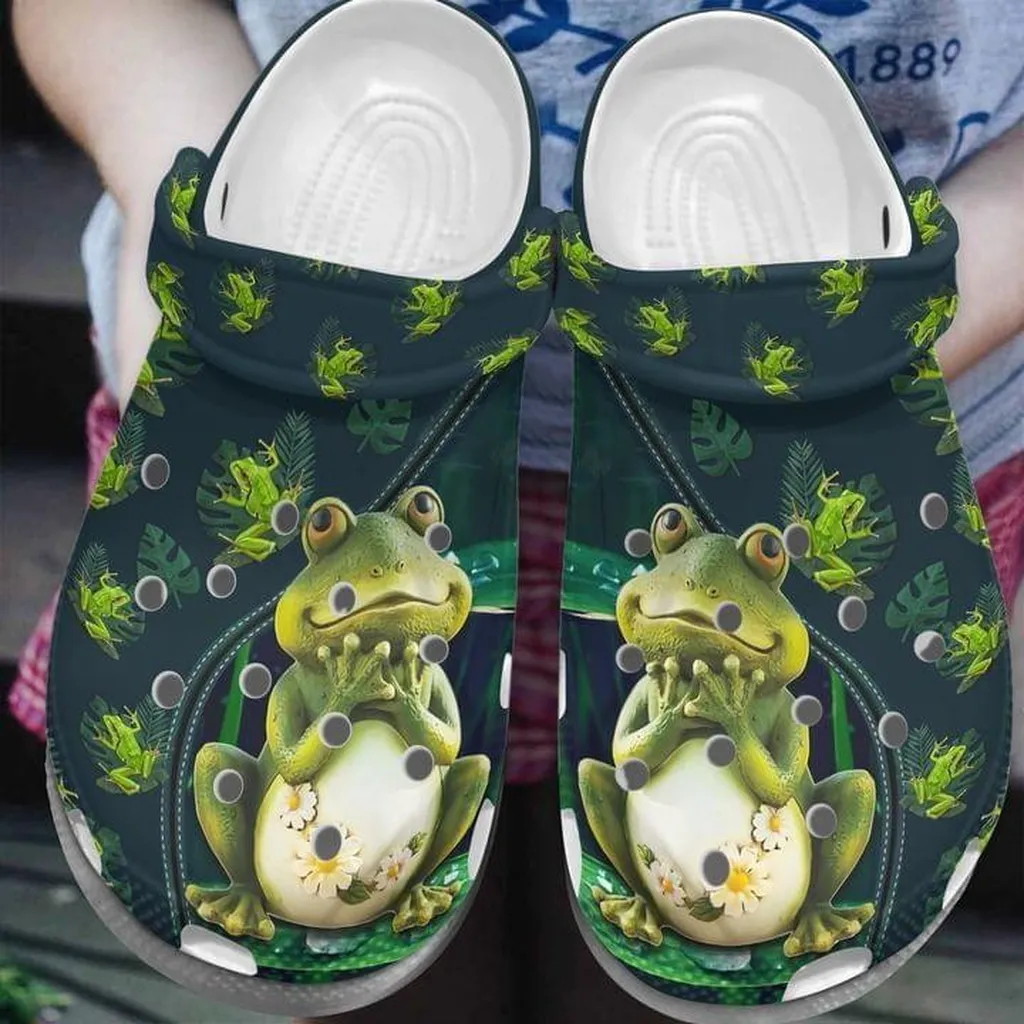 Frog Princess Gift For Lover Rubber Crocs Clog