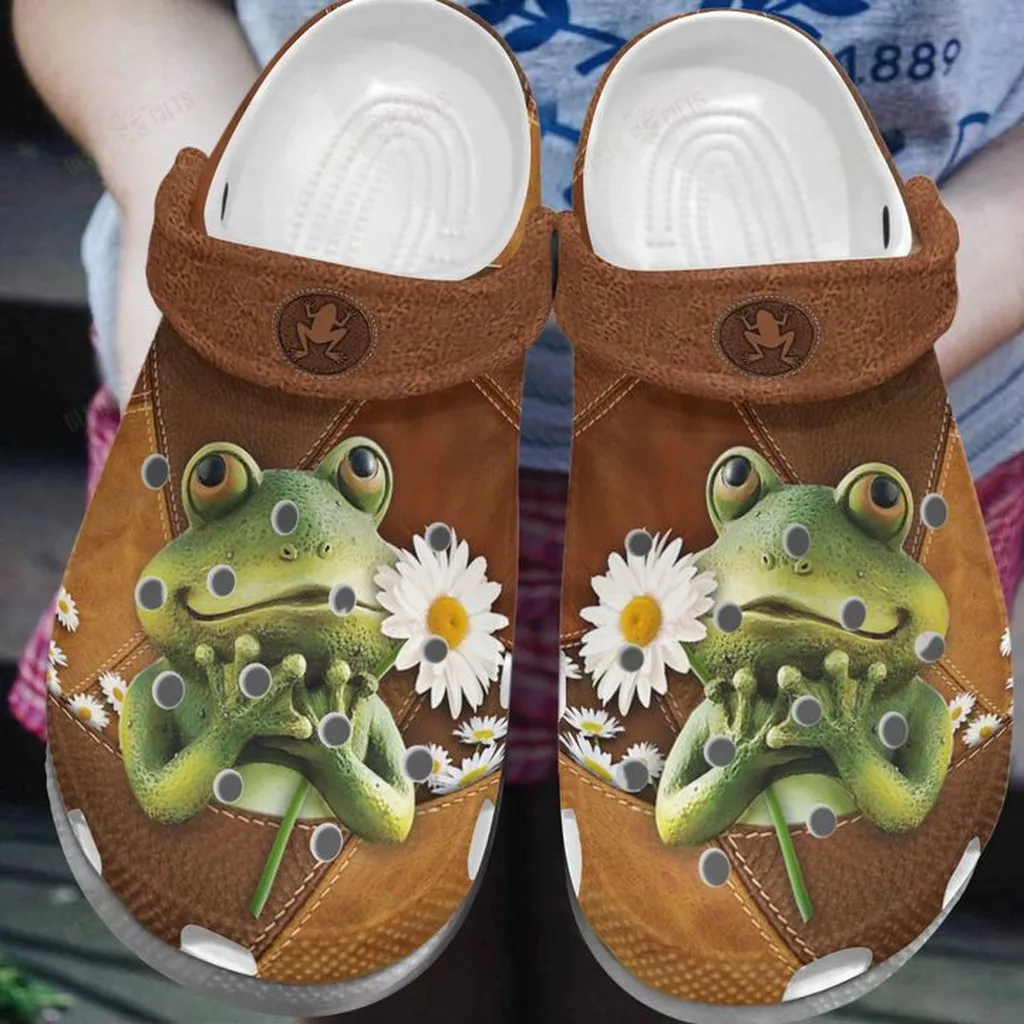 Frog White Sole Daisy Frog Crocs Classic Clogs