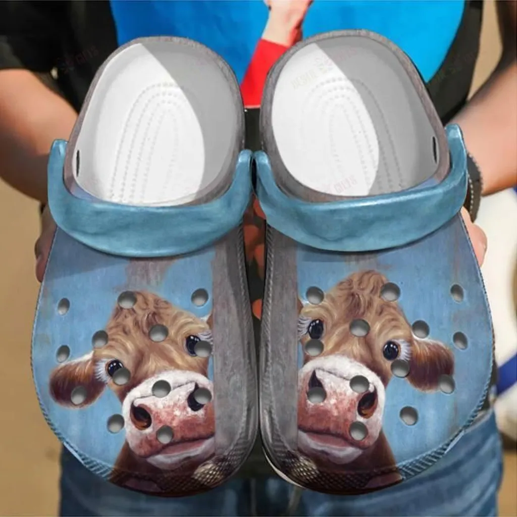 Funny Cow Crocs Classic Clogs