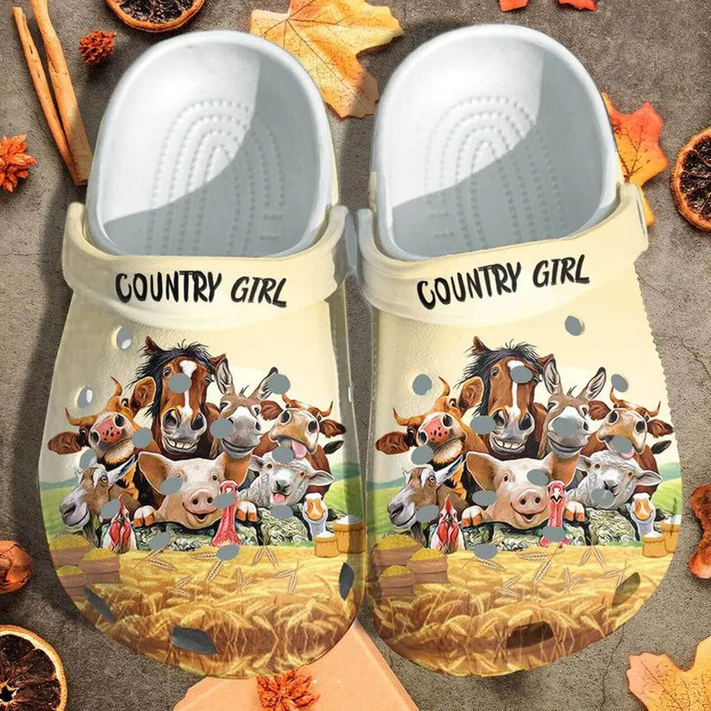 Funny Farm With Animals Custom Crocs Classic Clogs