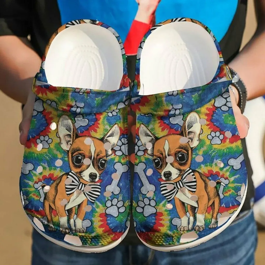 Gentleman Chihuahua Lovers 102 Gift For Lover Rubber Crocs Clog