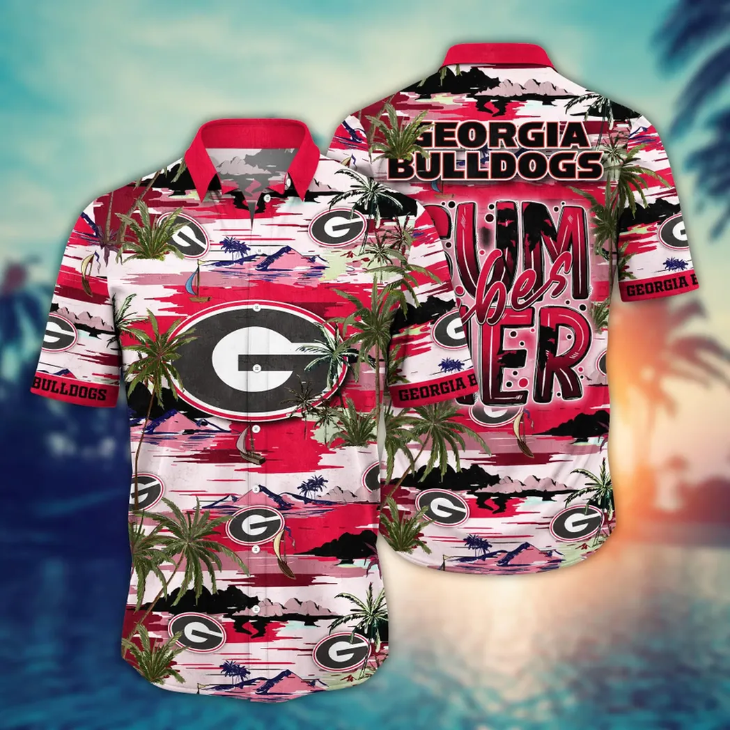 Georgia Bulldogs NCAA Flower Aloha Hawaiian Shirt, Summer Football Shirts VPHWA2451153995