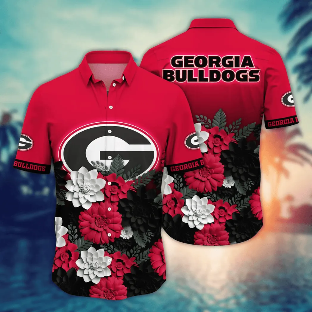 Georgia Bulldogs NCAA Flower Aloha Hawaiian Shirt, Summer Football Shirts VPHWA2451155067