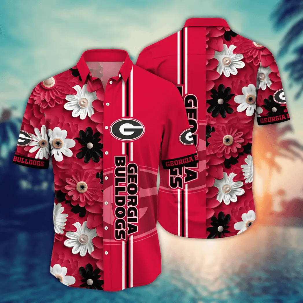 Georgia Bulldogs, Style Hot Trending Summer NCAA Flower Aloha Hawaiian Shirt, Summer Football Shirts VPHWA2451155175