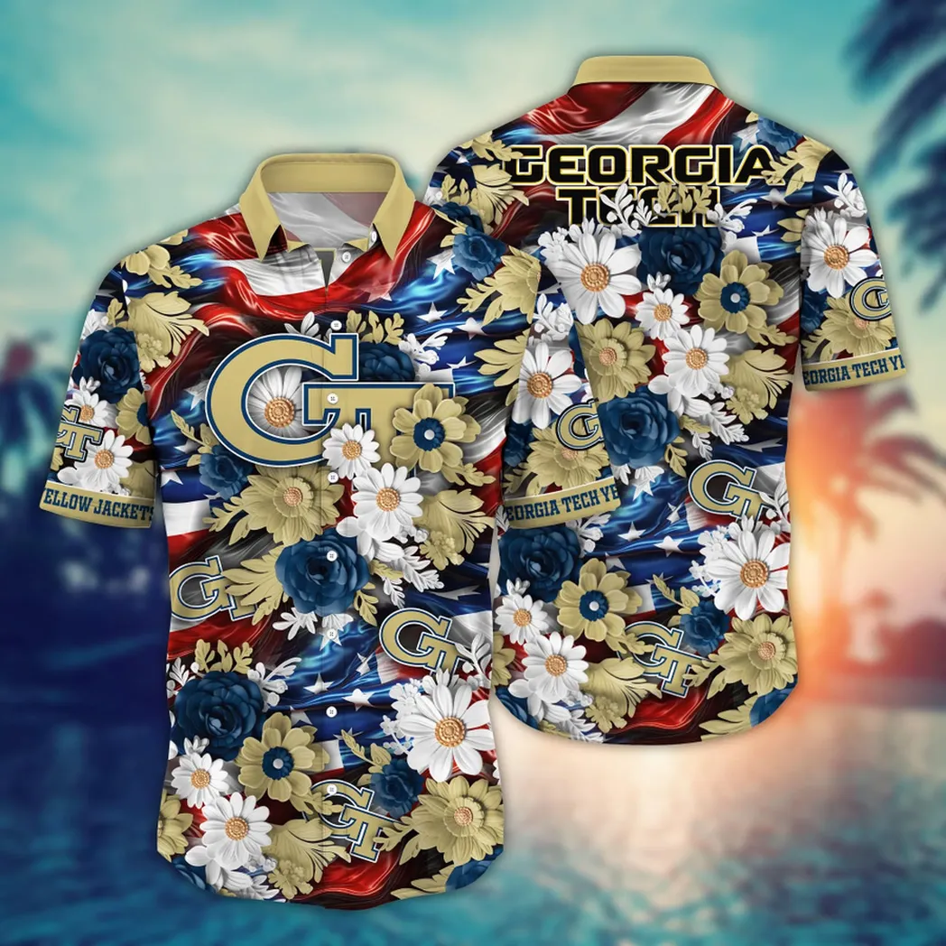 Georgia Tech Yellow Jackets NCAA Aloha Hawaiian Shirt, Summer VPHWA2451153385