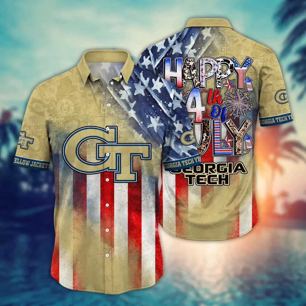 Georgia Tech Yellow Jackets NCAA Aloha Hawaiian Shirt, Summer VPHWA2451153484