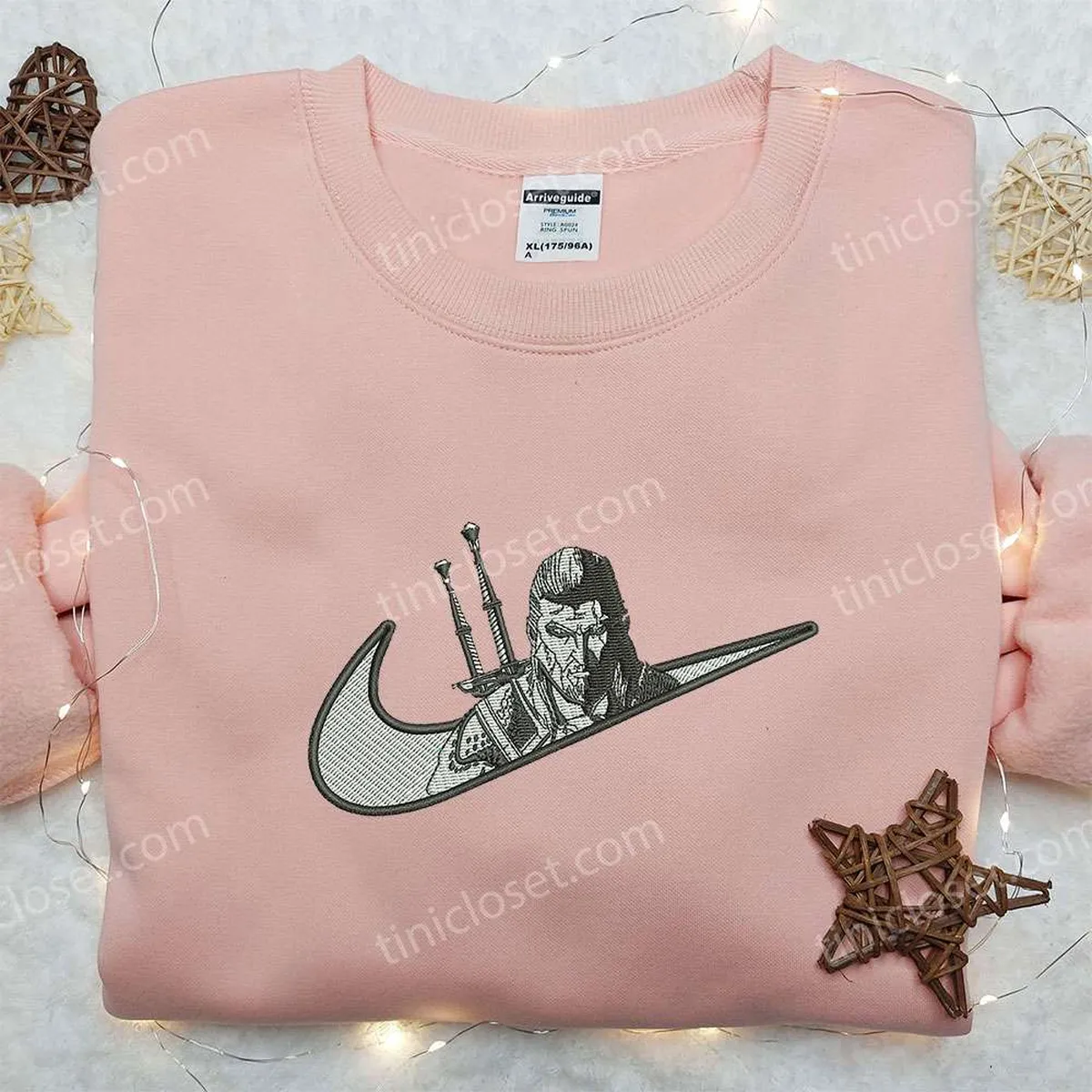 Geralt x Nike Embroidered Shirt, Geralt Of Rivia Embroidered Shirt, Custom Nike Embroidered Shirt Geralt x Nike Embroidered Shirt, Geralt Of Rivia Embroidered Shirt, Custom Nike Embroidered Shirt