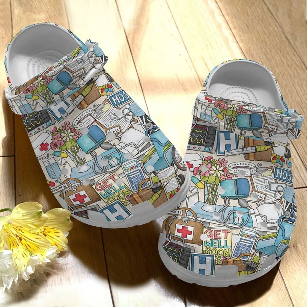 Get Well Soon Nurse Crocs Classic Clogs