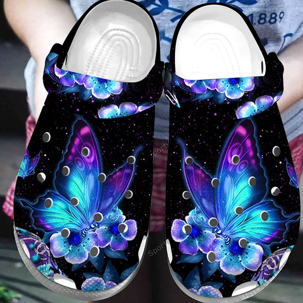 Gift For Mom - Beautiful Butterfly Clogs