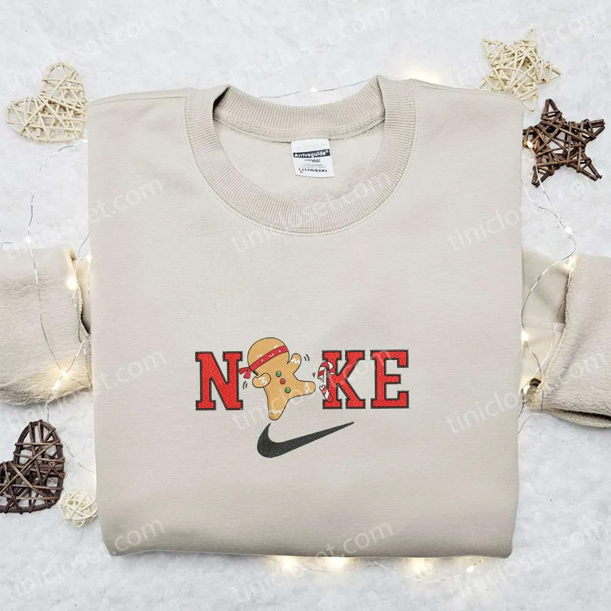 Gingerbread Kungfu x Nike Christmas Embroidered Sweatshirt, Merry Christmas Embroidered Shirt, Best Christmas Day Gift Ideas