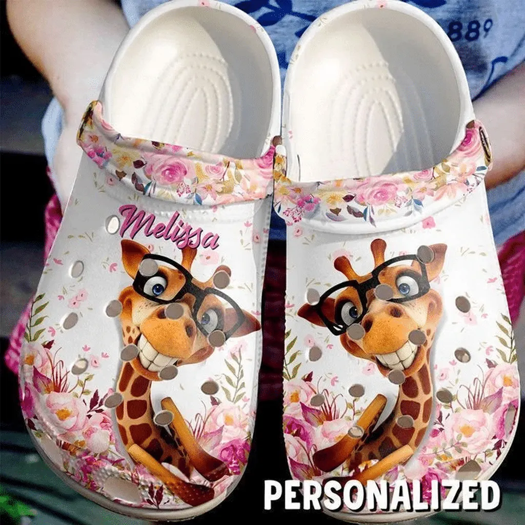 Giraffe Personalized Cute Crocs Clog