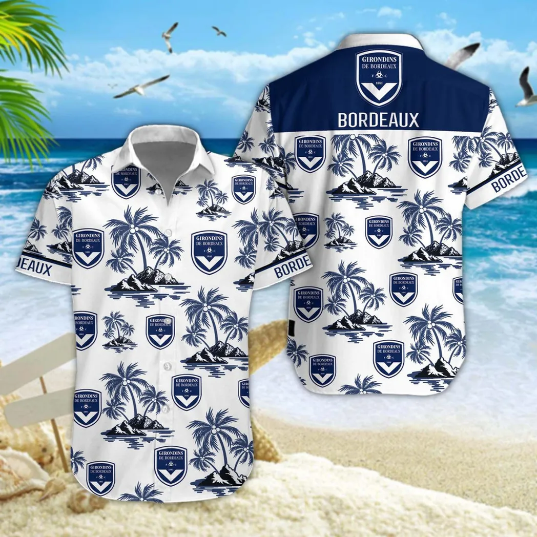 Girondins de Bordeaux Hawaiian Shirt Style Classic Oversized Hawaiian, Unisex Hawaiian Shirt Trending Summer