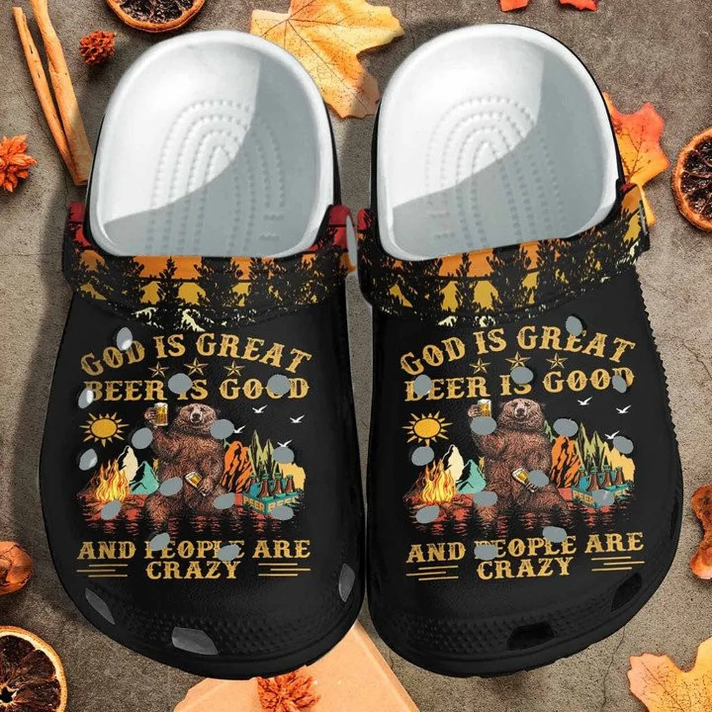 God Is Great Beer Drinks Crocs Clog