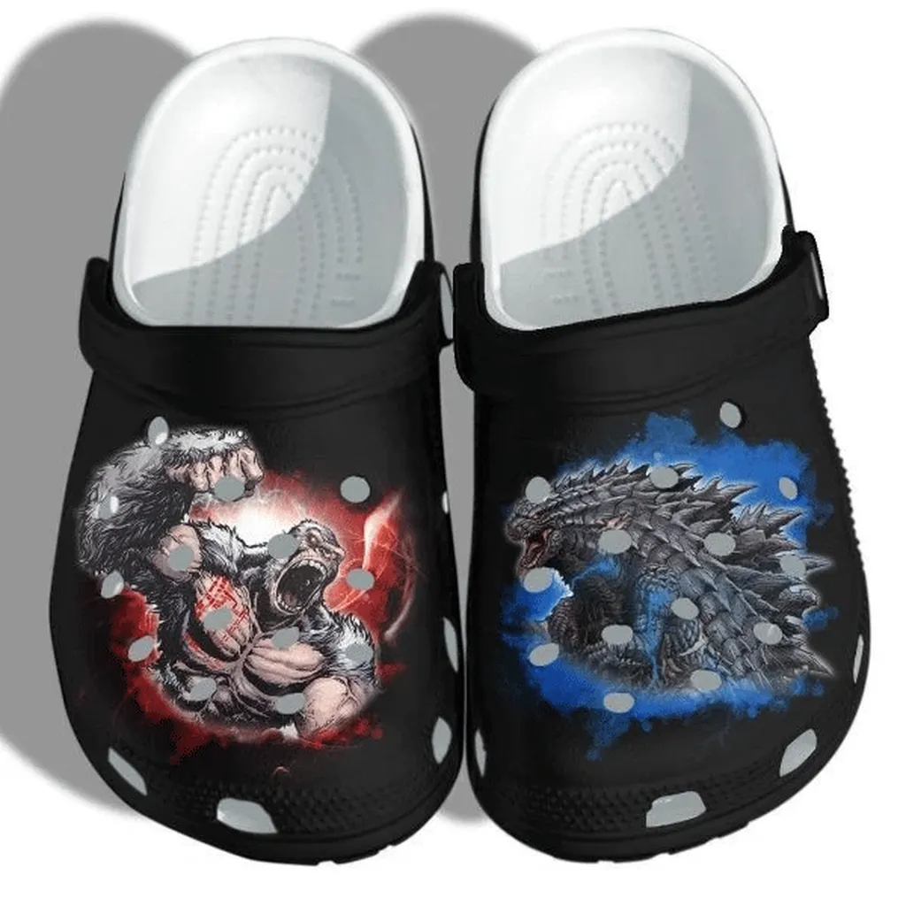 Godzilla Kong Monster Black Clogs