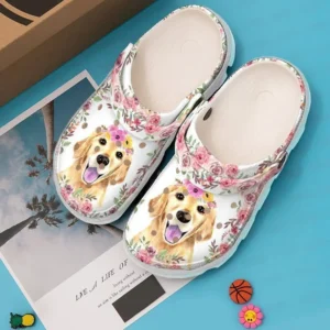 Golden Retriever Baby Crocs Classic Clogs