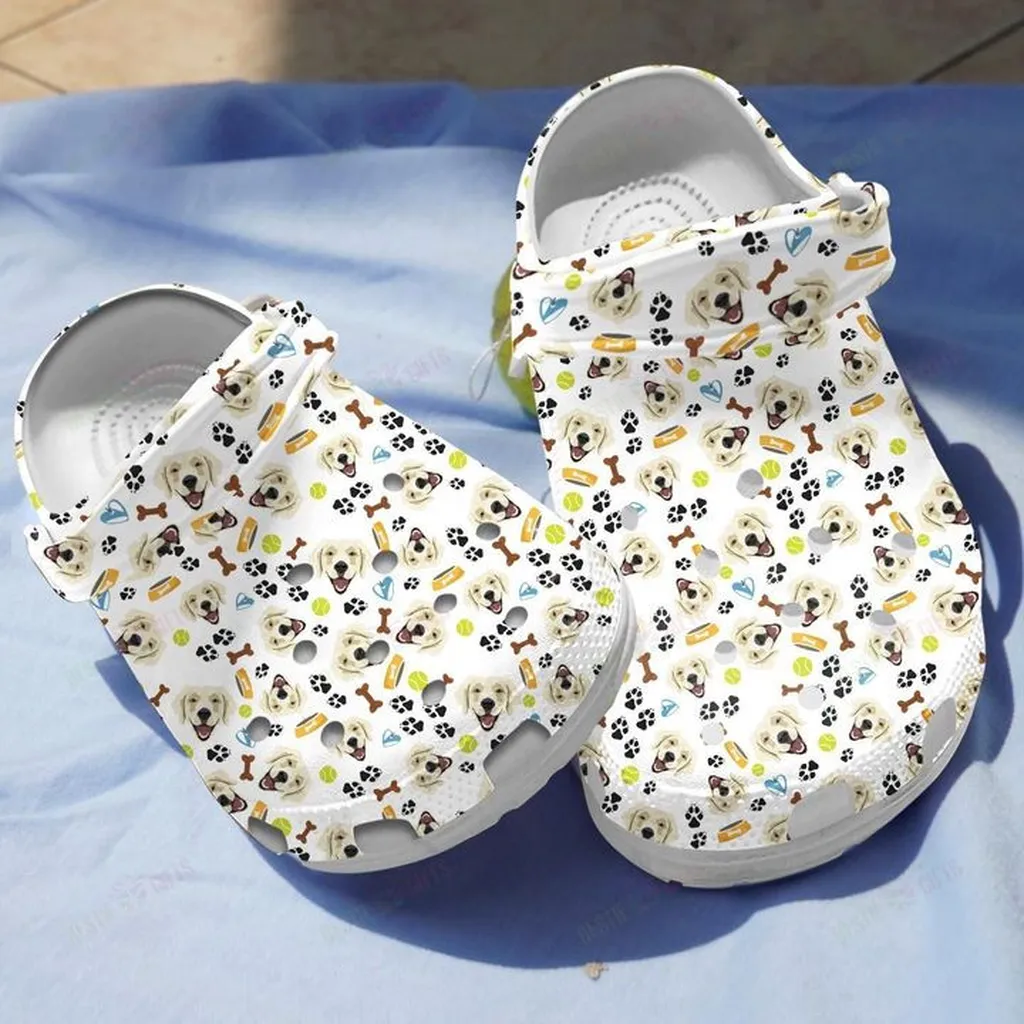 Golden Retriever Crocs, Personalized Crocs Classic Clogs