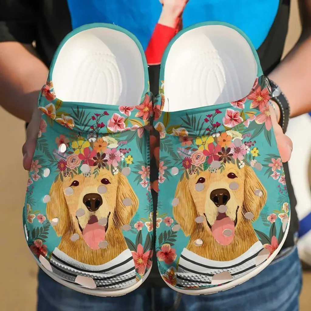 Golden Retriever Cute Crocs Clog