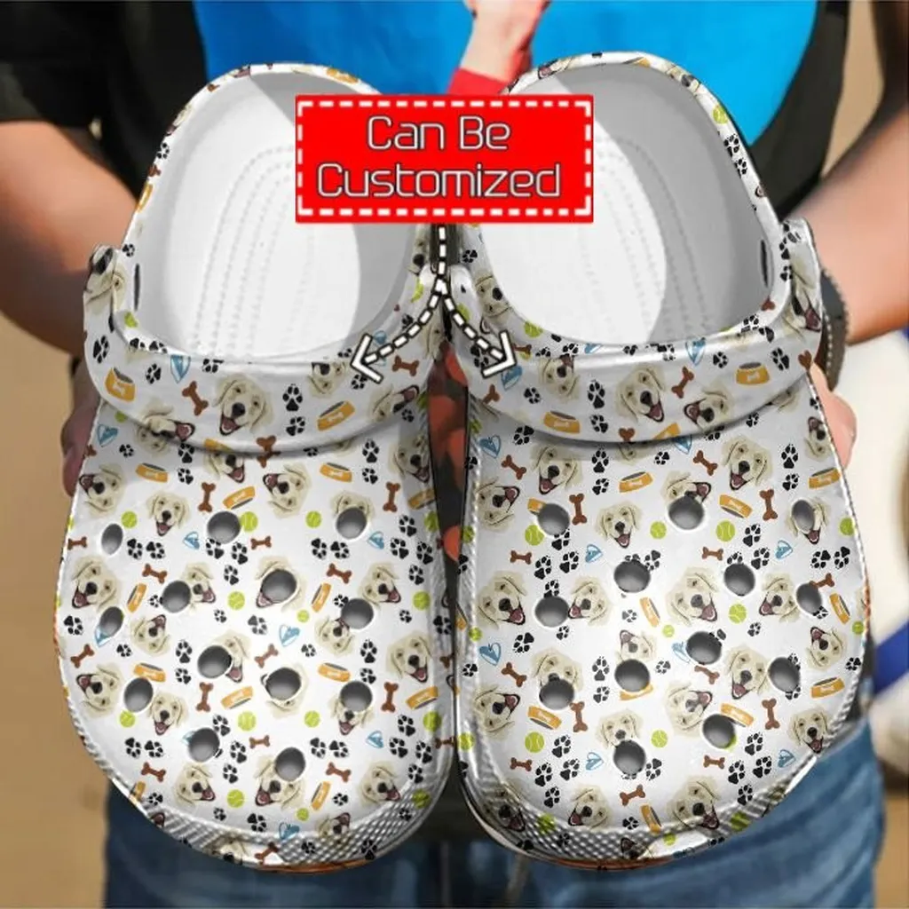 Golden Retriever Pattern Crocs Clog