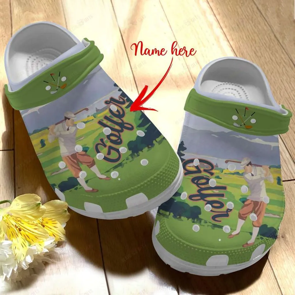 Golf Personalized Golfer Crocs Classic Clogs