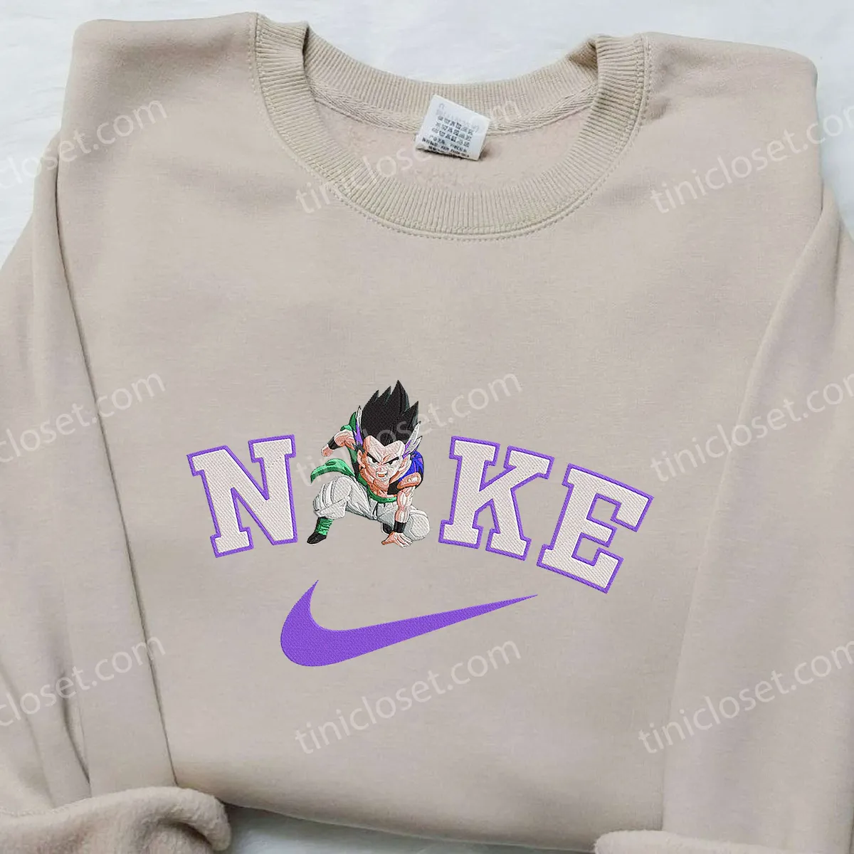 Gotenks Nike Embroidered Shirt, Dragon Ball Embroidered Sweatshirt, Nike Inspired Embroidered Shirt