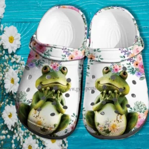 Green Frog Flower Croc