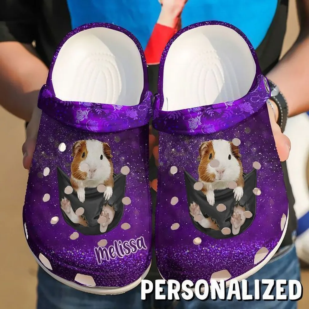 Guinea Pig Personalized Baby In Pocket Crocs Clog