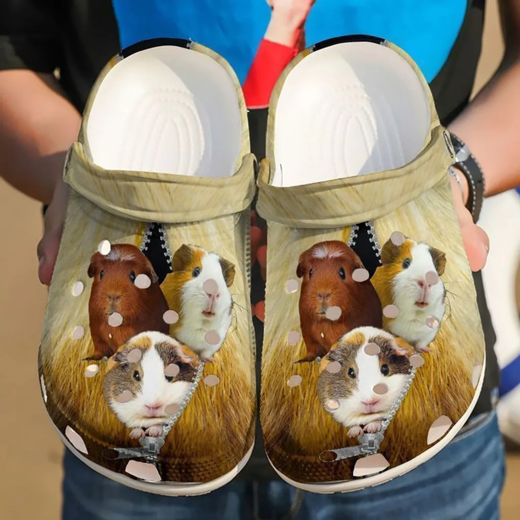 Guinea Pig Zipper Crocs Clog