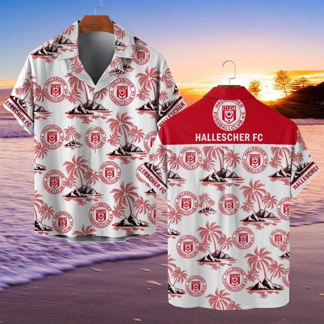 Hallescher Hawaiian Shirt Style Classic Oversized Hawaiian, Unisex Hawaiian Shirt