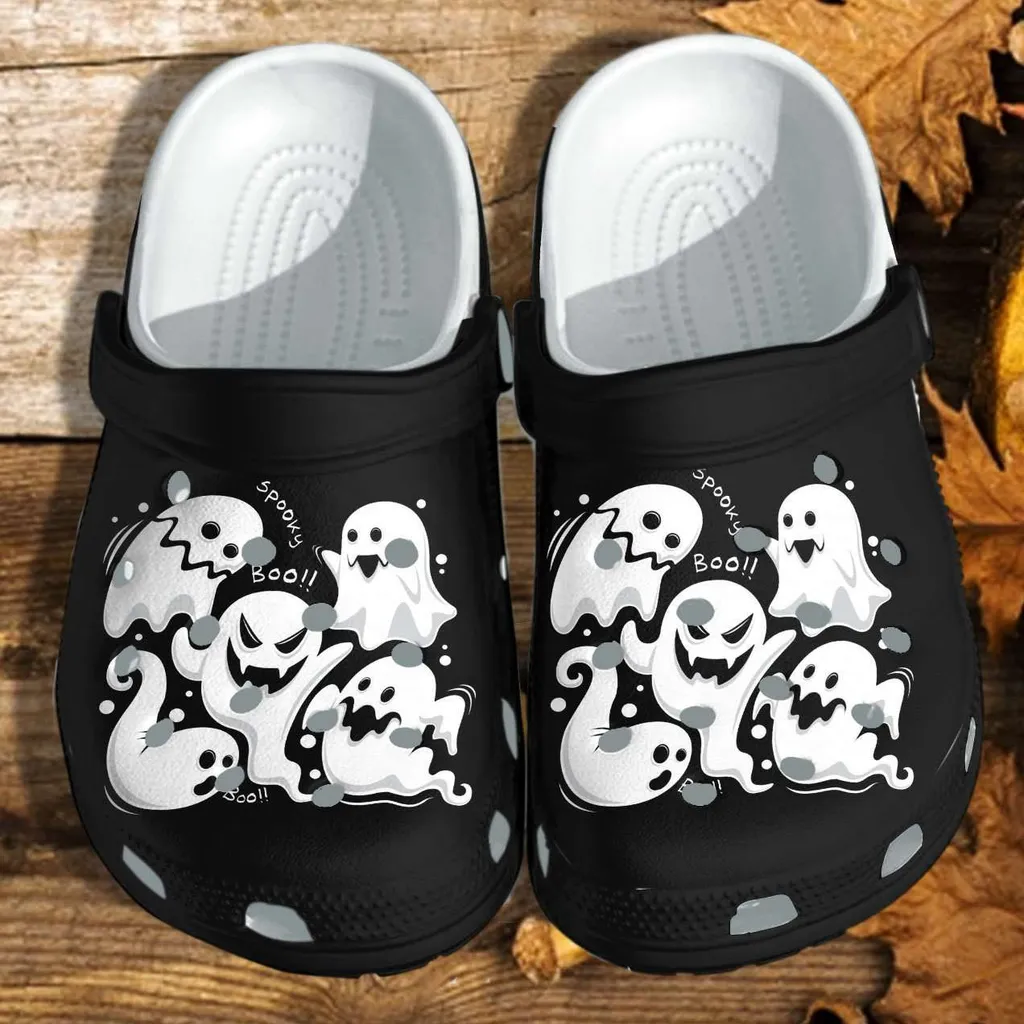 Halloween Creepy Ghost Kawaii Manga Anime Crocs Crocband Clogs