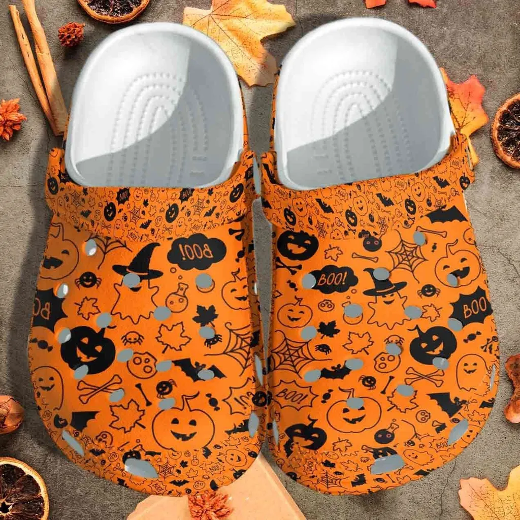 Halloween Monsters Ghost Boos Crocs Crocband Clogs