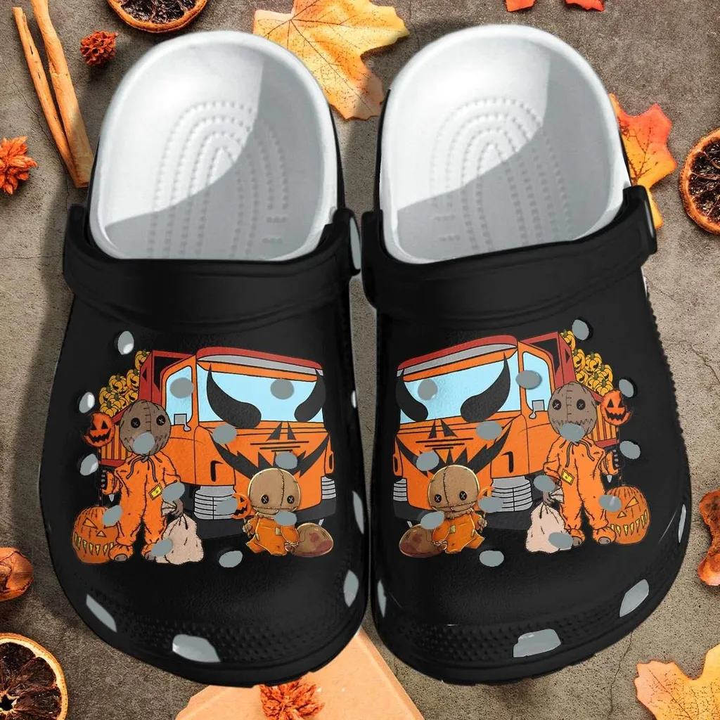 Halloween Pumpkin Truck Crocs Crocband Clogs