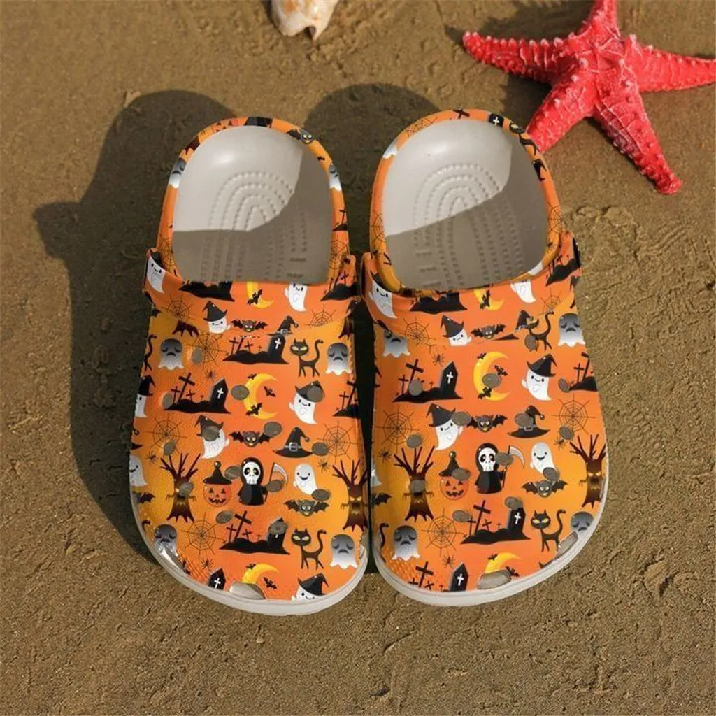 Halloween Seamless Pattern Crocs Clog