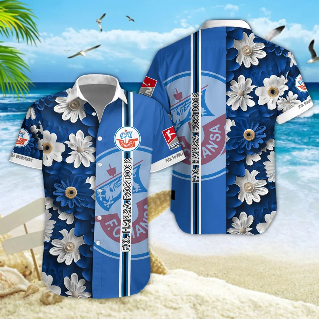 Hansa Rostock Hawaiian Shirt Style Classic Oversized Hawaiian