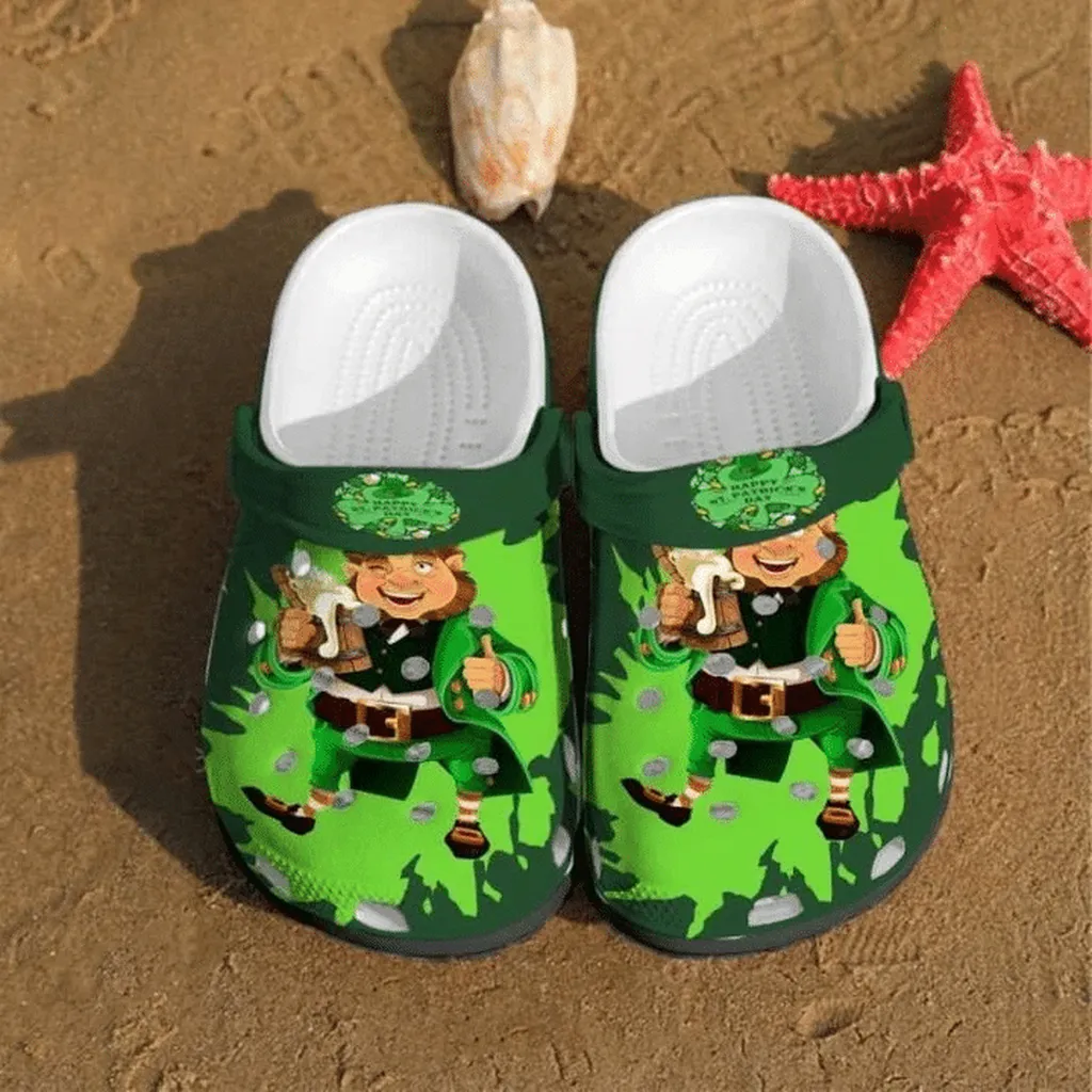 Happy St Patrick Day Rubber Crocs Clog