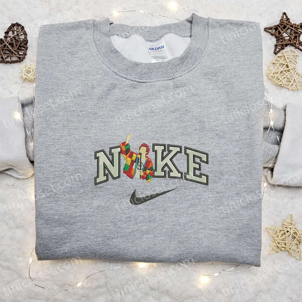 Harry Style x Nike Embroidered Shirt, Celebrity Embroidered Hoodie, Nike Inspired Embroidered Sweatshirt