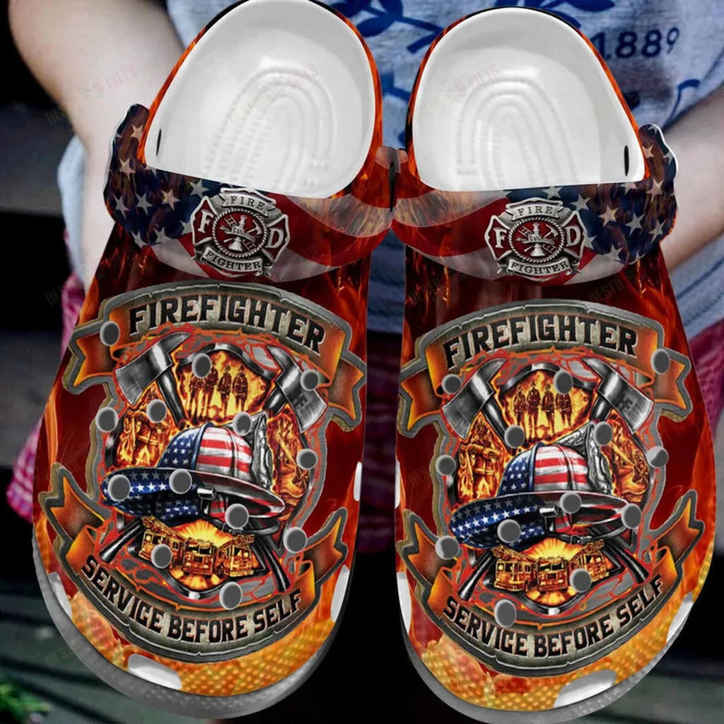 Hat Firefighter America Crocs Classic Clogs