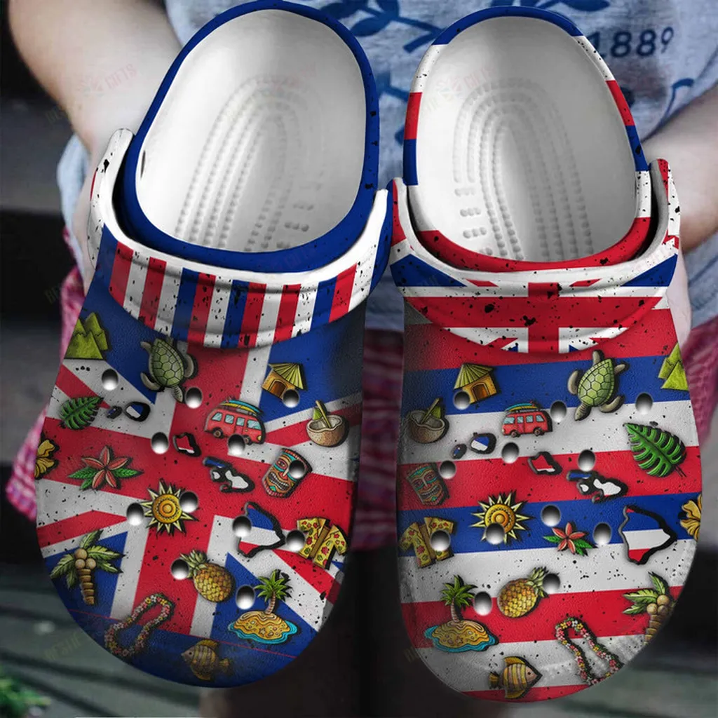 Hawaii Flag Symbol Crocs Classic Clogs