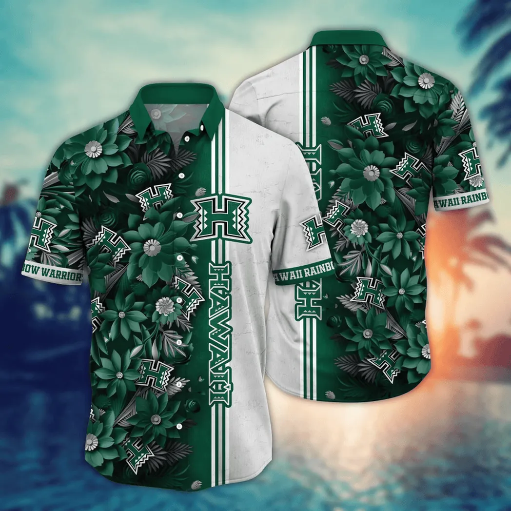 Hawaii Rainbow Warriors NCAA Flower Aloha Hawaiian Shirt, Custom Summer Football Shirts VPHWA2451153274